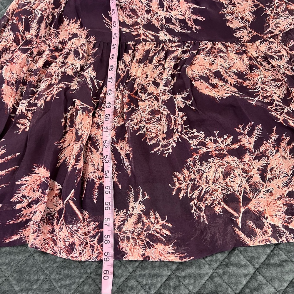 Anthropologie The Somerset Dress Women’s XL Maxi Crimson Print Chiffon Edition - Picture 5 of 9
